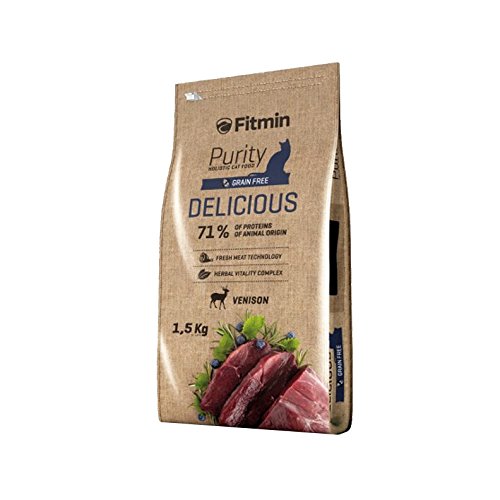 Fitmin Alimentación Cat Purity Delicius. Alimento Completo Y Muy Sabroso, Preparado con Ingredientes Cuidadosamente Seleccionados para Gatos Adultos Exigentes