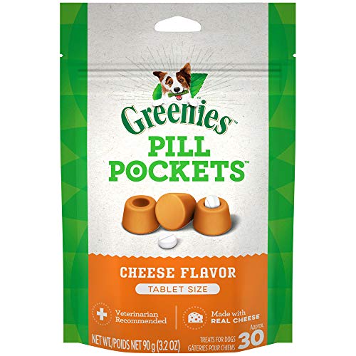 Greenies Pill Pockets Cheese Flavor for Dogs 3.2oz 30ct Tablets