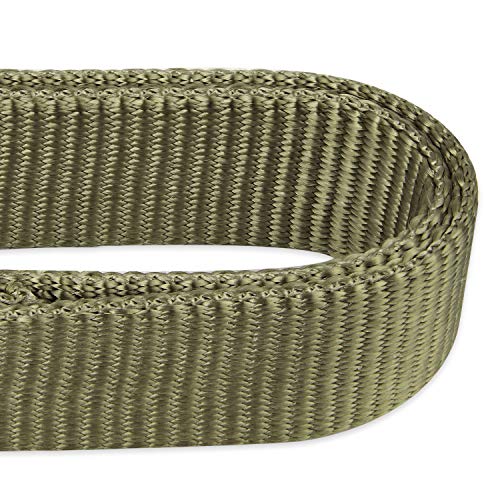 Hyhug Correa de Nylon Ajustable con manija Acolchada y cómoda - para Entrenamiento Diario para Caminar de Perros medianos Grandes y Gigantes (Ajustable Grande L, Verde Militar)