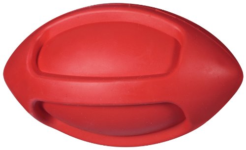 JW JW40027 Juguete Isqueak Funble Football Small, Pequeño Balón De Rugby Chorros De Goma Gruesa para Perros, S