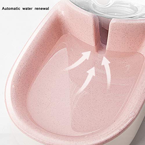 LRKZ Alimentador Automático De Mascotas, Dispensador De Alimentos De Plástico De Gran Capacidad De 3.8L, Máquina De Alimentación De Agua para Maceta,Rosado,DrinkingFountain