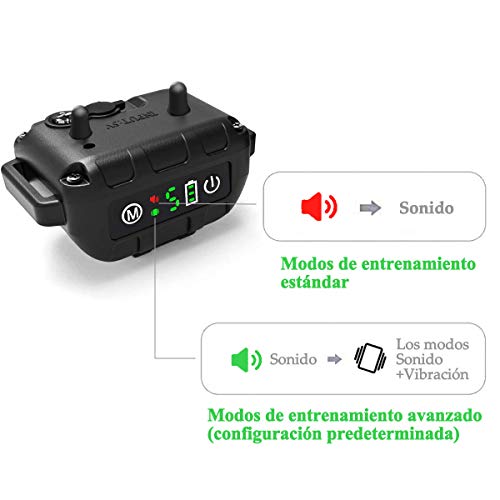 Meloive Collar Ladrido de Perro Automático, Collar de Adiestramiento de Perros Versión 2020, Detención de Ladridos por Vibración y Sonidopara Todos los Perros - Impermeable IPX7 y Recargable.