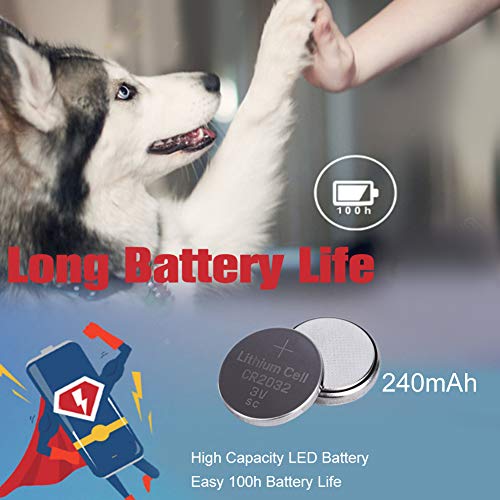 Perros Linterna Luz LED Linterna Llaveros Clips de luz de Advertencia Luz Intermitente LED Colgante de Seguridad para Perros para Acampar Senderismo Caminar(Rojo)