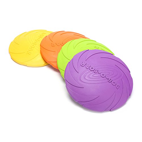 PETCUTE Frisbee Perros Volar Discos Juguete para Perros interactivos Frisbee 2 Piezas ø 18 cm