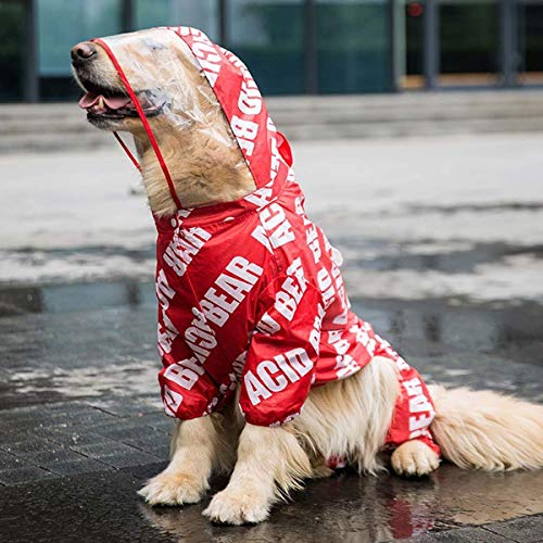 PETCUTE Impermeable para Perros Impermeable con Capucha Chubasquero Perro de Raza Mediana Grande Chubasqueros para Perros