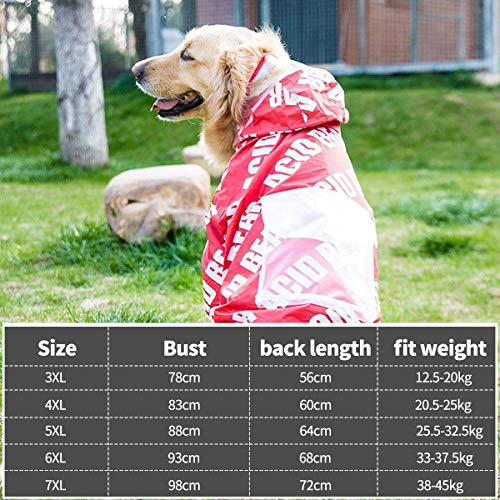 PETCUTE Impermeable para Perros Impermeable con Capucha Chubasquero Perro de Raza Mediana Grande Chubasqueros para Perros