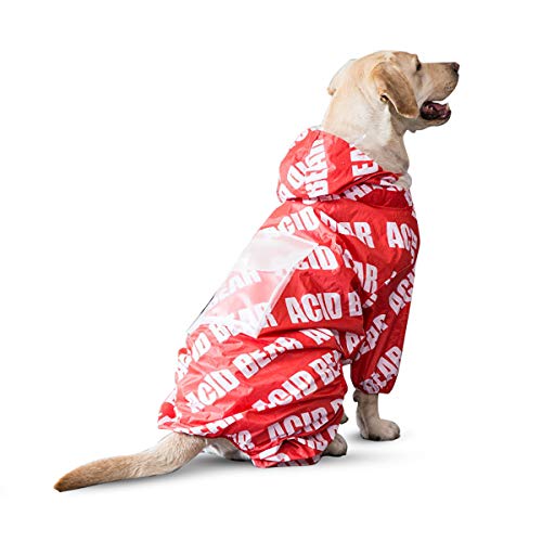 PETCUTE Impermeable para Perros Impermeable con Capucha Chubasquero Perro de Raza Mediana Grande Chubasqueros para Perros