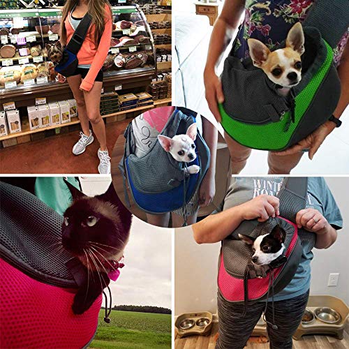 PETEMOO Bandolera para Perro Transportín Bolsa de Viaje para Mascotas Bolsa Portador de Perro Bolso de Hombro para Perros Gatos