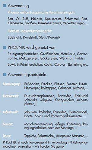 PHOENIX Limpiador enzimático 250 g en bolsa de plástico para al menos 12,5 litros limpiador universal, eliminador de olores, eliminador de olores y olores, orina permanente de estrich UVM.