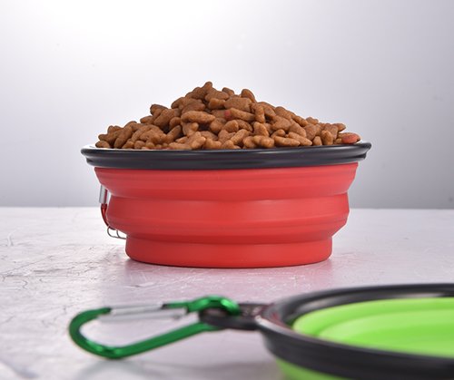 Plegable Viajes Silicona Gatos Perros Bowl Portable Pet Food Cuenco de Agua 3 Juegos, Alimentación a Través del Bebedero Portátil de Agua Potable con Gancho de Agua, Fácil de Llevar, Ahorrar Espacio.