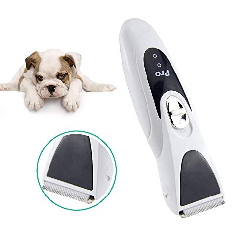 Potente recortador de Pelo para Mascotas eléctrico Plata Recargable Sharp Hair Hair Clipper Dog Grooming Haircut Haircut Shaver Machine-Blade