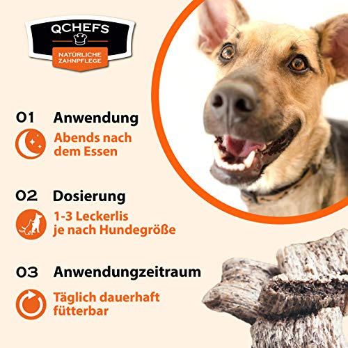 QCHEFS Puffies | comida para perros | contra el mal aliento | limpieza dental | bienestar para alérgicos | aliento y la placa