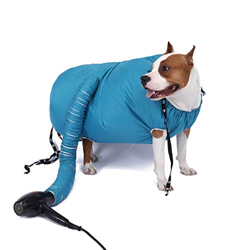 RISTHY Secador de Cabello para Mascotas–Ropa para Perros Accesorios para Secar Perros y Gatos Secado de Su Perro Gato en Minutos Después del Baño (Azul)