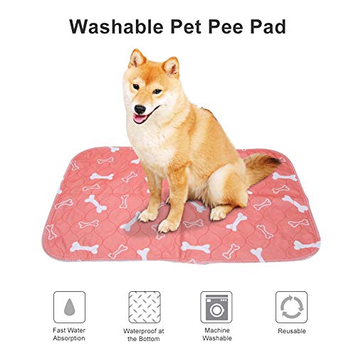 Smandy Pet Pee Pad, 3 Tamaños Reutilizable Impermeable Cachorro Perro Gato Pee Cama Cojín Alfombra Lavable Pet Trainging Pads Super Absorbente Perro Orina Estera(40 × 60cm)