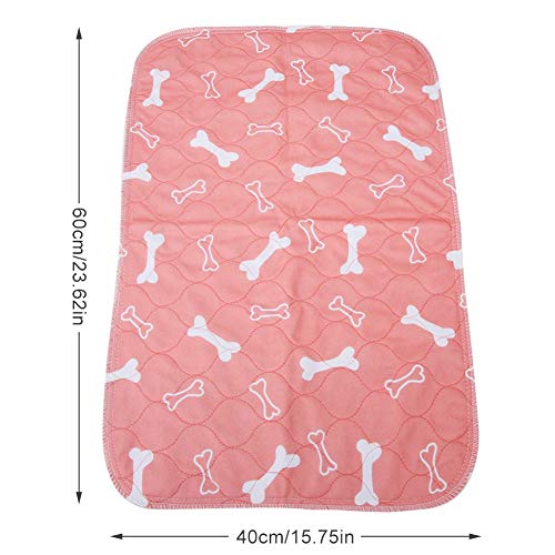 Smandy Pet Pee Pad, 3 Tamaños Reutilizable Impermeable Cachorro Perro Gato Pee Cama Cojín Alfombra Lavable Pet Trainging Pads Super Absorbente Perro Orina Estera(40 × 60cm)