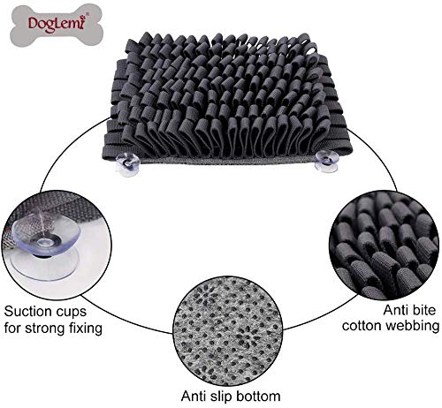 Snuffle Mat para Perros Alimentación Mental Estimulación Mat rompecabezas juguetes interactivos Alimentación lenta MAT Bite duradero algodón Tejido lavable a máquina antipatinaje Bottom ventosas