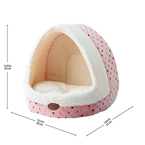 Tofern Carina Antideslizante Lavable térmico Polar Cama Cachorro Perro Gato Cesta Nido con Impermeable Base