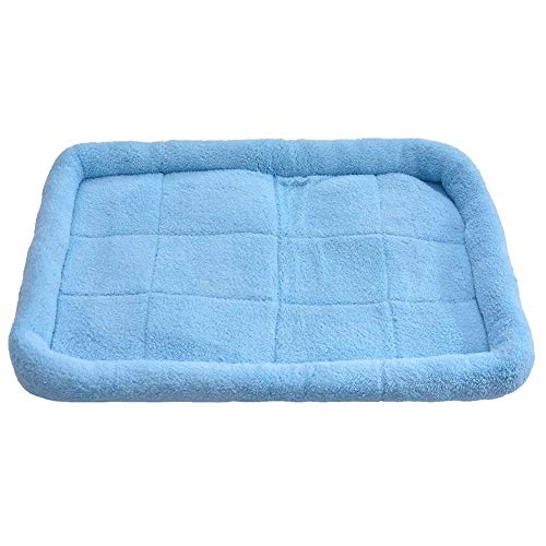 WeiCYN For Calentar la Perrera Pequeña Mediana Grande Mat Perro Perros Otoño Invierno Mat Cama Admite Prueba de Humedad calientan de la casa de Perro (Color : Blue, Size : 50x37cm)