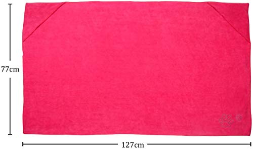 Winthome Microfibra Toallas de baño para Mascotas, Limpieza Perros y Gatos 77x127cm (Pink)