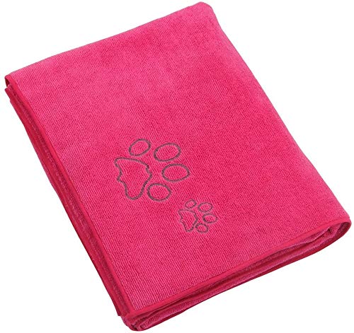 Winthome Microfibra Toallas de baño para Mascotas, Limpieza Perros y Gatos 77x127cm (Pink)