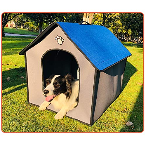 Zhyaj Casa Perro Grande Caseta Perros Exterior A Prueba de Lluvia e Impermeable Guay Respirable Plegable Mordida Resistente Esquina Reforzada No tóxico y sin Sabor Púrpura,A