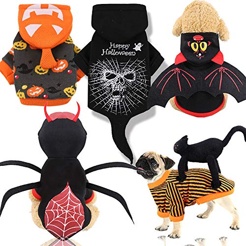 Abcsea Ropa para Perros para Mascotas De Halloween, Disfraz De Mascota De Halloween, Disfraces De Halloween para Mascotas, Disfraz para Perro De Halloween, Disfraz De Araña para Perro, M