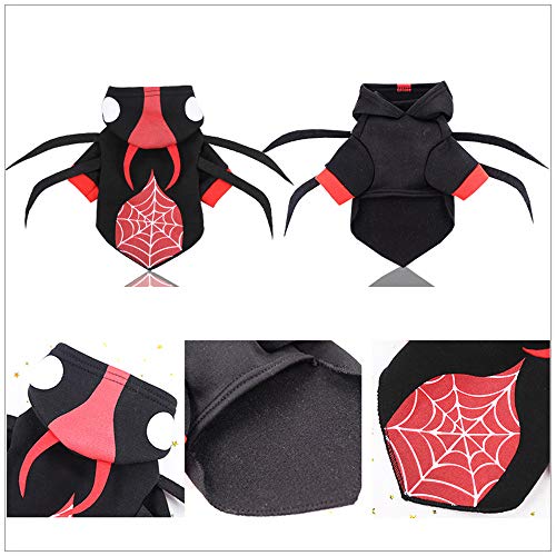 Abcsea Ropa para Perros para Mascotas De Halloween, Disfraz De Mascota De Halloween, Disfraces De Halloween para Mascotas, Disfraz para Perro De Halloween, Disfraz De Araña para Perro, M