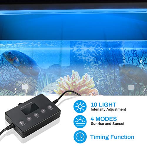 Achort Temporizador de Acuario, Luz de Acuario Temporizador para Acuarios Temporizador Digital para Rampa LED de Acuario, 12-24V Temporizador de Control de Iluminación