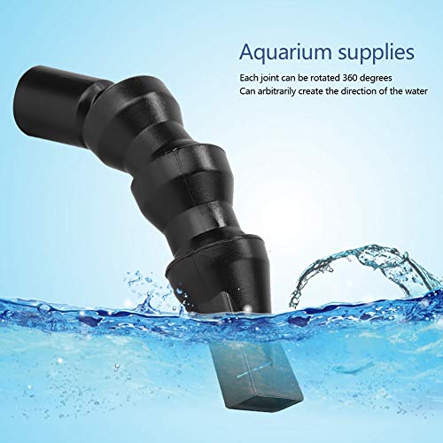 Acuario Acuario de Salida de Agua de plástico Acuario de Salida de Agua de Pico de Pato 360 ° Pecera de Salida de Agua giratoria Pato de Acuario Flexible con Boquilla Plana(1# 20mm)