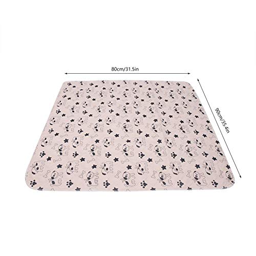 Alfombrilla de entrenamiento para mascotas, 3 tamaños, reutilizable, impermeable, cachorro, perro, gato, pis, almohadilla de cama, alfombra, orina, alfombrilla de entrenamiento para mascotas(80*90cm)