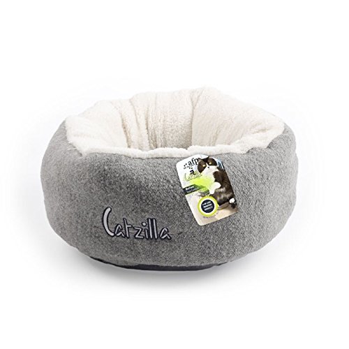 ALL FOR PAWS Cama Mellow Catzilla, Color Gris