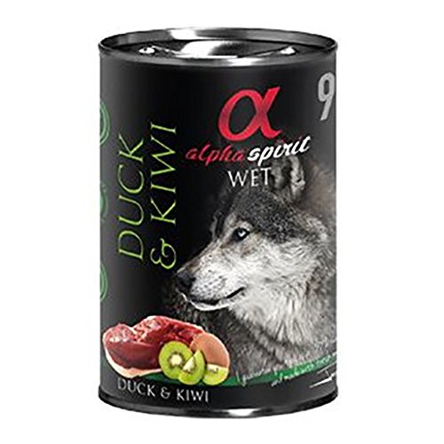 Alpha Spirit - Lata De Pato Y Kiwi Para Perros, 1 Lata 400Gr