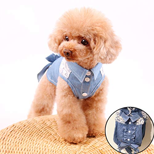 AMURAO Summer Pet Dog Shirt Personalizar Diseño Cachorro Uniforme Traje Ropa Perros Mascotas Ropa Gato Encaje Señora Chaleco