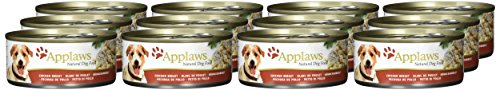 Applaws - Pechuga de pollo  comida para perros, 12 x 156g