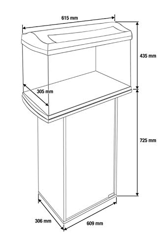 Armario bajo Tetra AquaArt para acuarios de 60L 60 L white