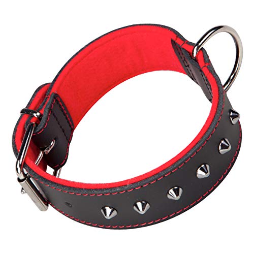 Arppe 1949015501 Collar con Fornitura Cuero Superfelt Choppers, Negro y Rojo