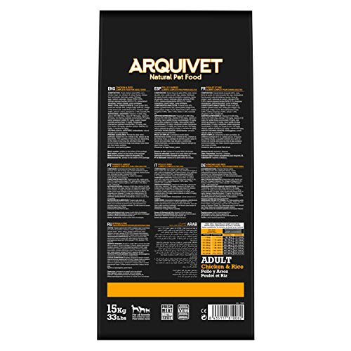 Arquivet Comida para Perro Adulto con Pollo y Arroz - 15050 gr