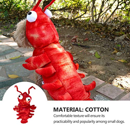 Balacoo Disfraz de Perro Mascota de Halloween con Forma de Langosta Roja Ropa Cómoda para Mascotas Ropa para Decoración de Fiesta Cosplay