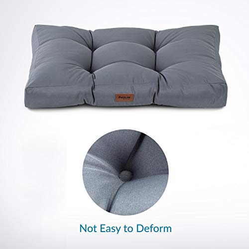 Bedsure Camas Perros Impermeables Grandes - Colchón Perro para Verano Lavable y Suave, L 91x68x10 cm, Gris