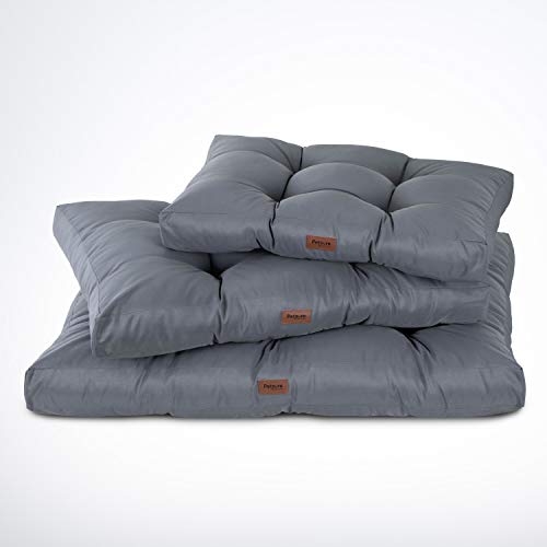 Bedsure Camas Perros Impermeables Grandes - Colchón Perro para Verano Lavable y Suave, L 91x68x10 cm, Gris