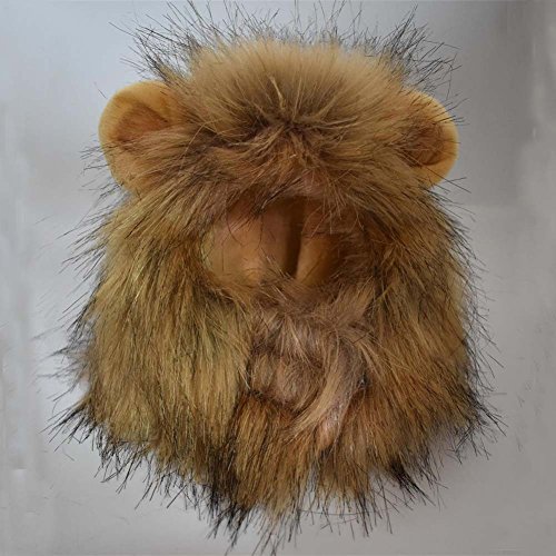 Bello Luna Lion Mane para Gato y Perro pequeño Disfraz de Gato Fancy Lion Hair para Halloween Christmas-M