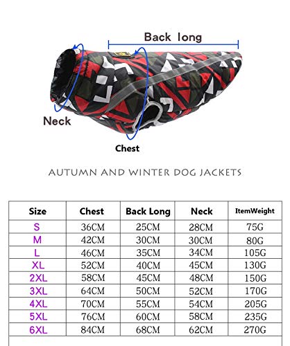 BT Bear Abrigo para Perros cálido, Ropa de Invierno para Perro, Suave, Ligero, Impermeable, Acolchado, para Perros pequeños, medianos, Grandes