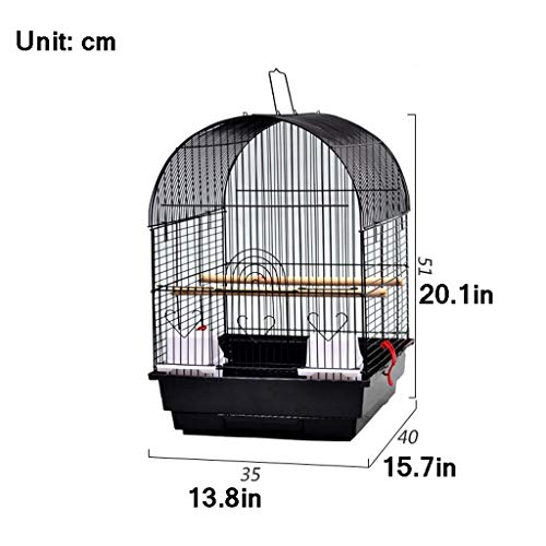 CJshop Pajarera Portátil de pequeño tamaño Viaje Jaula de pájaros Diversión Metal Jaula de pájaro Loro Grande Birdcage por un Cockatiel Lovebird Jaula de pájaro con la cría Box Jaula para Pájaros