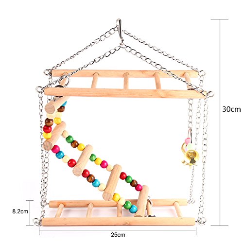 Colgantes de madera - Puente levadizo - Escalera - Pájaros - Loros en Jaula - Hámsters