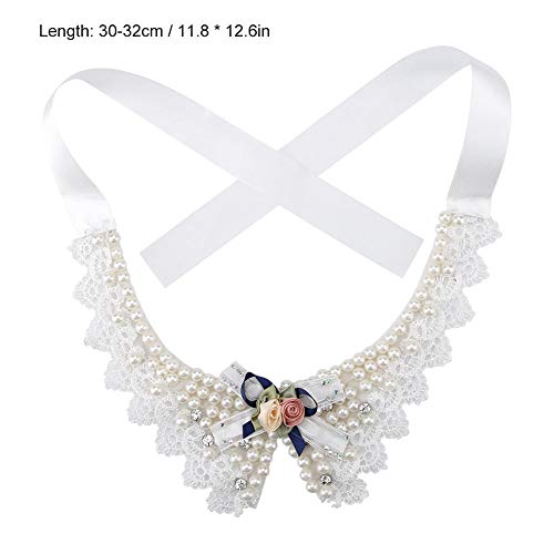 Collar de Perlas Hermosas para Mascotas, Pajarita Ajustable de Peluche con Perlas Collar de Cuello para Perros Fiesta de Bodas Mascotas Sombreros para Mascotas Gatos Perros Cachorro Gatito Gatito