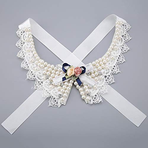 Collar de Perlas Hermosas para Mascotas, Pajarita Ajustable de Peluche con Perlas Collar de Cuello para Perros Fiesta de Bodas Mascotas Sombreros para Mascotas Gatos Perros Cachorro Gatito Gatito