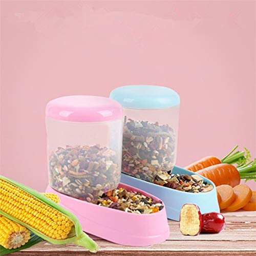 Comederos Cobaya Comedero Automatico Conejo dispensador de Comida Dispensador de Comida de hámster Hámster Cuencos de Comida Conejo Accesorios Pink