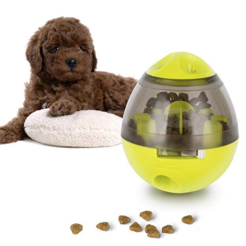 Comida para Perros Ball, Lesfit Snack Food Dispenser Alimentador Rompecabezas de Interactivo IQ Treat Juguete para Perros y Gatos (Verde) Product Name