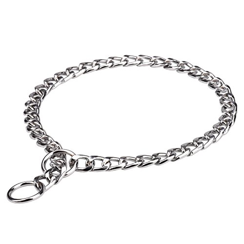 CtopoGo Perros Collares de adiestramiento - Collar Consistent para Perro Collar de Acero Cadena de Metal - Collar Adiestramiento Perro (S-2.0mm*40cm)