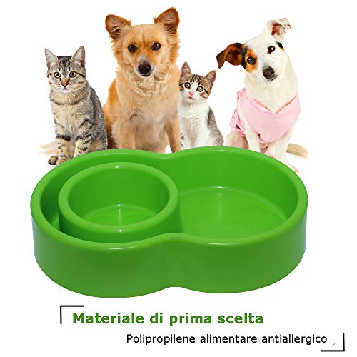 Cuenco para perros o gatos antihormigas, único para agua y alimentos, 100% fabricado en Italia, polipropileno alimentario certificado, lavable en lavavajillas, resistente a altas temperaturas.